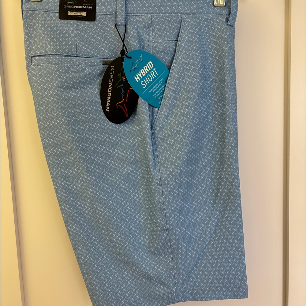 Greg Norman Collection Sky Blue Hybrid Shorts